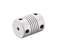 sourcing map 3mm à 6mm Coupleur Arbre Moteur Aluminium Alliage Flexible Accouplement Joint Couplage Connecteur L25xD19 Argent