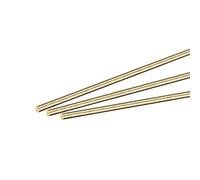 sourcing map 3mm Diamètre 100mm Longueur Tige Laiton Solide Rond Tour Barre Stock pour Bricolage Artisanat 4Pcs