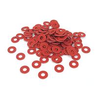 sourcing map 3mmx7mmx0.5mm fibre mère isolant Pad Fix rondelle Rouge 100pcs