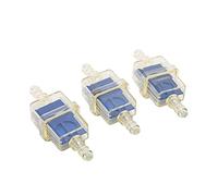 sourcing map 3pc Bleu Square Essence Moto Filtre Carburant Aimant 66x26x19mm