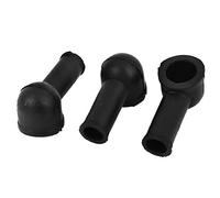 sourcing map 3pcs Borne angle protecteur isolant noir Manchon Boot couvre 12mmx8mm