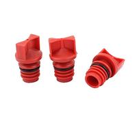 sourcing map 3pcs Bouchon d'huile Compresseur d'air Coque en plastique 18 mm filetage mâle Dia rouge