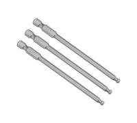 sourcing map 3Pcs Embout de Tournevis Bille Extrémité Hexagonale Embouts 1/4 Pouce Hex Queue 3.9 Pouce Longueur Magnétique H4 S2 HRC58