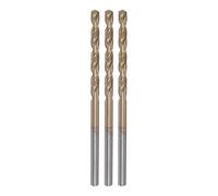 sourcing map 3pcs Hélicoïdal Perceuse Bits 2.6mm Titane Enduit (HSS-E) M42 Haute Vitesse Acier 8% Cobalt Droit Tige pour Inox Acier Aluminium Alliage Métal