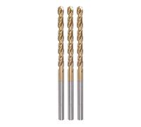 sourcing map 3pcs Hélicoïdal Perceuse Bits 3.4mm Titane Enduit (HSS-E) M42 Haute Vitesse Acier 8% Cobalt Droit Tige pour Inox Acier Aluminium Alliage Métal