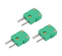 sourcing map 3pcs K Type Thermocouple Fil Connecteurs Mâle Prise Adaptateur