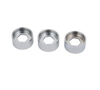 sourcing map 3pcs M24 à M24 Fil femelle tuyau adaptateur robinet eau ton argent
