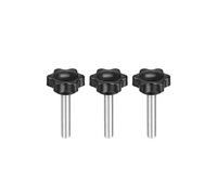 sourcing map- 3pcs poignées hexagonales en forme de prune M6x40 mm filetage mâle