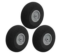 sourcing map 3pcs RC modèle Hub plastique Avion atterrissage éponge pneu roue 35mm 1,4"