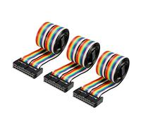 sourcing map 3pcs Ruban multicolore IDC 20 broches fil télévision souple 48cm 2.54mm