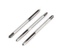 sourcing map 3pcs Taraud HSS taraud à main 3mm diamètre de coupe fileté 3 flûtes 2.8mm diamètre de tige 46mm longueur