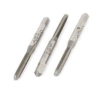 sourcing map 3pcs Tarauds à main coniques M3 x 0,5 métrique SKS2 droites 3 cannelures de fond