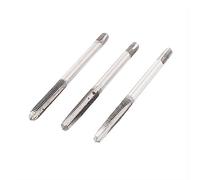 sourcing map 3pcs Tarauds à main M3 x 0,5 mm HSS 3 cannelures filetage métrique bouchon conique