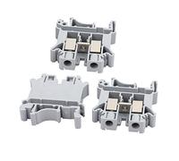 sourcing map 3Pcs UK-10N Guide Montage Rail DIN 800V Bornier 76A 10mm2 Câble Gray