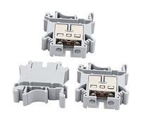 sourcing map 3Pcs UK-16N Guide Montage Rail DIN 800V Bornier 101A 16mm2 Câble Gray