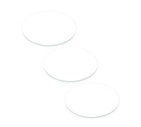 sourcing map 3pcs Verre de Montre Crystal Lentille bombé 40mm Diamètre 1.1mm Bord Épaisseur Double Dôme Rond Transparent Rechange Pièces pour Horlogerie Rechange