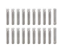 sourcing map 3x20mm 304 Inox Acier Goupilles, 20Pcs Molette Tête Plat Chanfreiné Terminal Goupille, Bois Couchette Lit Étagère Chevilles Support Étagères Fixe Éléments