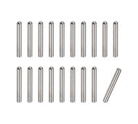sourcing map 3x20mm Goujons, 20pcs 304 Inox Acier Rond Tête Plat Chanfreiné Terminal Goupille Bois Couchette Lit Étagère Chevilles Support Étagères Jeûne Éléments