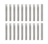 sourcing map 3x28mm 304 Inox Acier Goupilles, 50Pcs Molette Tête Plat Chanfreiné Terminal Goupille, Bois Couchette Lit Étagère Chevilles Support Étagères Fixe Éléments