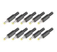 Sourcing map 4.0x1.7mm DC Mâle Connecteur Alimentation Extrémités de Soudure Adaptateur DIY DC Baril Connecteurs Remplacement 10pcs