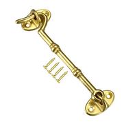 sourcing map 4.1" Cabine crochet Oeil Loquet Porte Portail Pivot Fenêtre Laiton Crochet avec Montage Vis Or 1pcs