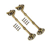 sourcing map 4, 7" Cabine crochet Œil Loquet Porte Portail Pivot Fenêtre Laiton Crochet avec Montage Vis Antique Bronze 2pcs