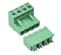 sourcing map 4 Broche 5.08mm Pas Mâle Femelle PCB Vis Bornier 20 Ensembles