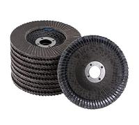 sourcing map 4" Lamelles Disque 180 Grain Ponçage Meulage Meules Silicium Carbure Abrasif Fibre Maille Couverture 10Pcs