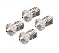 sourcing map 4 Paquet 0.8mm Imprimante 3D Buse Acier Inox Buse pour V5 V6 Extrudeuse, 3mm Filaments