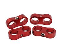 sourcing map 4 Pc10 Aluminium Rouge 19mm Huile Carburant Séparateur Flexible Adaptateur