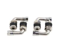 sourcing map 4 Pcs 110 degrés Angle Fuite Anti-Capuchon Tige Valve Pneu tubeless pour Moto