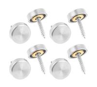 sourcing map 4 Pcs 16mm inoxidable acier casquettes décorative ongles de miroir