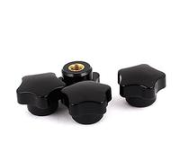 sourcing map 4 pcs forme d'étoile plastique M8 x 32mm diamètre Taraudage Bouton serrage