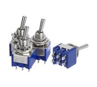 sourcing map 4 pcs Interrupteurs 6 broches AC 6 A 125 V 2 DPDT On-Off | Micro Mini interrupteur A bascule