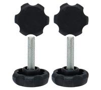 sourcing map 4 Pcs Pieds de Nivellement Meuble Réglable M6 x 25 x 30mm Pied de Meuble à Vis Manuelles, Protecteurs de Sol pour Meubles de Machine, Pieds de Table et de Bureau