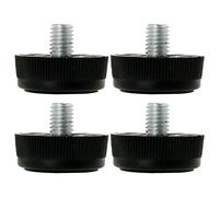 sourcing map 4 Pcs Pieds de Nivellement Meuble Réglable M8 x 10 x 30mm Pied de Meuble, Protection de Sol Filetée pour Pieds de Meubles