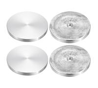 sourcing map 4 Pièces de Disque en Aluminium de Forme Ronde avec Filetage M10 de 70 mm de Diamètre, Accessoires en Aluminium pour Table en Verre