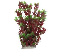 sourcing map 40 cm Plastique Vert Rouge Feuilles Plantes d'eau pour Aquarium