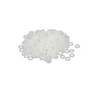 sourcing map- 400pcs Nylon Plat Isolantes Rondelles Attache, Gris Blanc M5x10mmx1mm