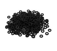 sourcing map 400pcs Rondelle Isolante Plate Nylon Joint Entretoise Noir M3 x 6mm x 1mm