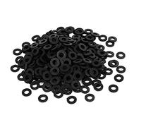 sourcing map 400pcs Rondelle Isolante Plate Nylon Joint Entretoise Noir M4 x 8mm x 1mm