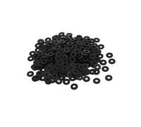 sourcing map- 400pcs Rondelle Isolante Plate Nylon Joint Entretoise, Noir M4x10mmx1mm
