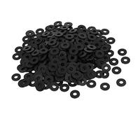 sourcing map 400pcs Rondelle Isolante Plate Nylon Noir M4 x 10mm x 1mm | Joint Entretoise