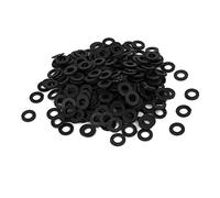 sourcing map 400pcs Rondelles Nylon Isolante entretoises Plat Noir Joint M6x12mmx1.2mm Noir