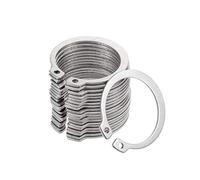 sourcing map 40mm Externe Circlips C-Clip R Arbre Ressort Anneaux 304 Inox Acier 20pcs