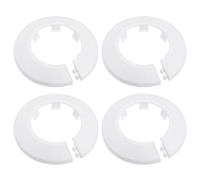 sourcing map 40mm Tube Couvercle Décoration PP Radiateur Écusson Eau Tube Mur Couvercle Blanc 4 Pcs