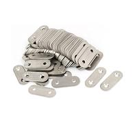 sourcing map 40mm x 15mm x 2mm en acier inoxydable, renfort de coin télévision Mending Plaquette de réparation 100pcs