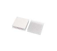 sourcing map- 40mm x 40mm x 11mm Dissipateur Aluminium ailettes Refroidissement, 2 pièces, argenté