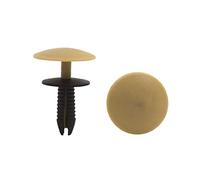sourcing map 40Pcs Beige Noir Rivets Plastique Poussez Tige Fixation agrafes retenue 7mm pour Voiture