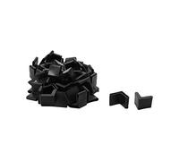 sourcing map 40pcs Casquette Pieds Chaise Angle Fer Forme L Patin Meuble Table Embout Capouchon Cornière Protection Caoutchouc Noir 30x30mm